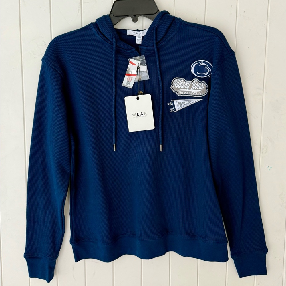 Penn State Nittany Lions WEAR by Erin Andrews waffle knit pullover hoodie size M